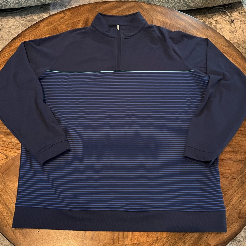 Peter Millar Navy Quarter-Zip Pullover